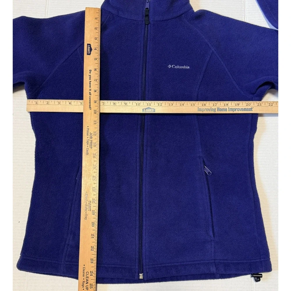 COLUMBIA - Women's Fleece Jacket - Blue Full Zip Benton Springs - Large